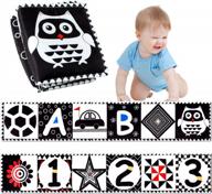 stimulate your baby's imagination with high contrast black and white sensory soft book for early education logo