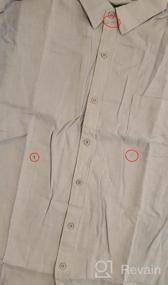 img 5 attached to LecGee Men'S Linen Shirt Regular Fit Short Sleeve Button Down Beach Shirt