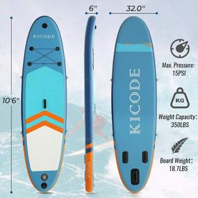 img 2 attached to SUP Board For Adults 10'6'' X 32'' X 6'' - Premium Accessories & Waterproof Bag, Carry Bag, Leash & Pump + Phone Pouch