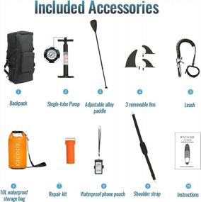 img 1 attached to SUP Board For Adults 10'6'' X 32'' X 6'' - Premium Accessories & Waterproof Bag, Carry Bag, Leash & Pump + Phone Pouch