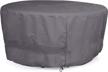 water-resistant polyester round accent table cover with mesh ventilation for patio tables - charcoal by covermates logo