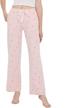 women's print pajama pants, soft lightweight sleep lounge bottoms logo