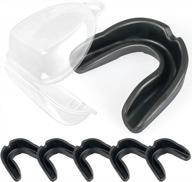 vanmor 6 pack youth mouth guard sports mouthguard: double colored teeth braces with case for football, basketball, boxing mma hockey lacrosse rugby taekwondo | moldable boys girls mouthpiece logo