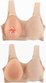 img 3 attached to Waterdrop Silicone Breast Forms With Mesh Pocket Bra Set For Crossdressers (C-E Cup) By HIPLAYGIRL - Optimized For SEO