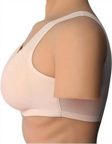img 4 attached to Waterdrop Silicone Breast Forms With Mesh Pocket Bra Set For Crossdressers (C-E Cup) By HIPLAYGIRL - Optimized For SEO