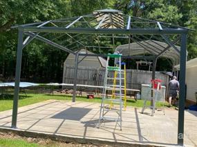 img 8 attached to 12X20FT Hardtop Gazebo: YOLENY Permanent Outdoor Aluminum Patio Gazebo With Double Roof, Curtains & Netting Included