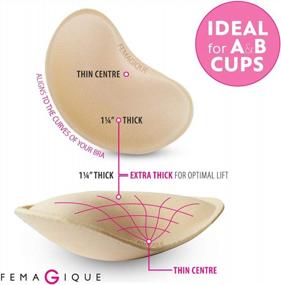 img 1 attached to FEMAGIQUE Push Up Breast Pads: Enhance Cleavage With Lightweight, Thick Nude Padding!