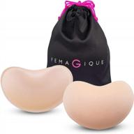 femagique push up breast pads: enhance cleavage with lightweight, thick nude padding! logo