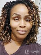 img 1 attached to 6-Inch 8-Piece BOB Passion Twist Pre-Twisted Crochet Braids Natural Black, Synthetic Braiding Hair Extensions By Toyotress Tiana - Ideal For Perfecting Your Passion Twist Look (Color: 1B) review by Jessica Davis