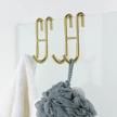 upgrade your shower with simtive's gold shower door hooks: 2-pack for towels, squeegee & more! logo
