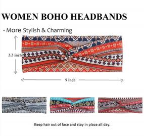 img 2 attached to Chic And Comfortable Huachi Boho Headbands - Stylish Hair Accessories For Women And Teens