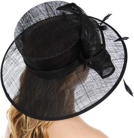 img 2 attached to Women'S Wide Brim Flower Cloche Bucket Hat For Church, Wedding, Cocktail, Derby Parties In Kentucky