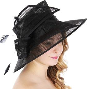 img 4 attached to Women'S Wide Brim Flower Cloche Bucket Hat For Church, Wedding, Cocktail, Derby Parties In Kentucky