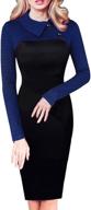 homeyee women's retro colorblock career dresses - stylish clothing for women логотип