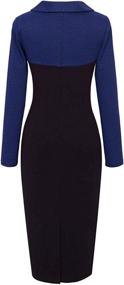 img 2 attached to HOMEYEE Women's Retro Colorblock Career Dresses - Stylish Clothing for Women