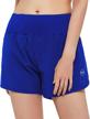 high waisted women's running shorts with quick-dry and zipper pocket - lightweight athletic workout shorts logo