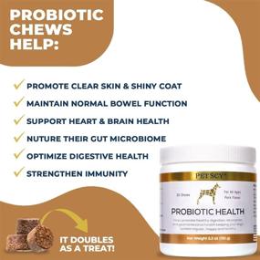 img 3 attached to PetScy - Probiotic Chews for Dogs: Enhancing Skin, Coat, and Gut Health with Prebiotic Fiber and Omega-3 for Dogs of All Ages, Sizes &amp; Breeds | 30 Chews