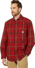 img 1 attached to Carhartt Rugged Flex Relaxed Fit Lightweight Long-Sleeve Shirt For Men - Style 105437