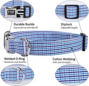 img 3 attached to 🐶 Fourhorse Cute Soft Dog with Bowtie - Detachable & Adjustable Bow Tie Collar Pet Gift (XS, Blue Grid)