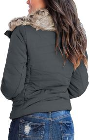 img 3 attached to Luvamia Casual Winter Quilted Pockets Women's Clothing via Coats, Jackets & Vests