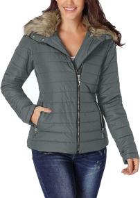 img 1 attached to Luvamia Casual Winter Quilted Pockets Women's Clothing via Coats, Jackets & Vests