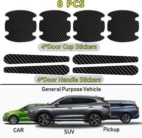 img 2 attached to 🚘 Ultimate Protection: 8Pcs 3D Door Bowl Paint Anti-Scratch Stickers for BMW - Invisible Carbon Fiber Film with Anti-Collision Features