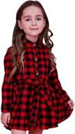 charming and stylish little 👗 sleeve collar casual button girls' dresses логотип