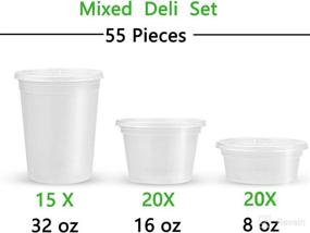 img 3 attached to Lawei Pack Plastic Deli Containers Storage & Organization good for Kitchen Storage & Organization
