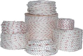 img 3 attached to 🌊 High-Quality SGT KNOTS Twisted Poly Dacron Rope - Versatile 3 Strand Line for Marine, Commercial & DIY Projects (1/2" x 100ft, White)
