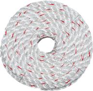🌊 high-quality sgt knots twisted poly dacron rope - versatile 3 strand line for marine, commercial & diy projects (1/2" x 100ft, white) logo