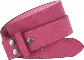 img 3 attached to Women'S Casual Jean Suede Leather Belt Strap 1-1/2" (38Mm) Wide - BS066