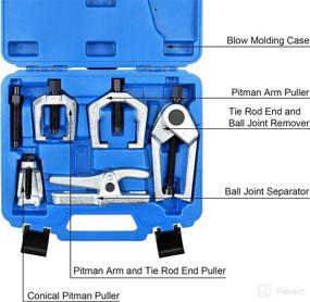 img 3 attached to 🔧 YSTOOL Front End Service Tool Set for Automotive: Ball Joint Separator, Tie Rod End Puller, Pitman Arm Remover - 5 PCS Removal Splitter Kit for Car, SUV, Light Truck, Pickup - Blue Case