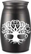 bgaflove tree of life cremation urn - handcrafted black keepsake urn for human or pet ashes - 2.8" tall decorative funeral urn with lovely engraving. logo