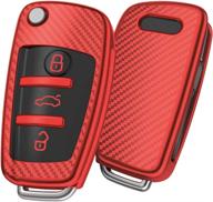 🔴 elohei audi key fob cover case - enhanced 360 degree full protection for audi a1 a3 q3 q7 r8 a6l tt - premium soft tpu stripes - red логотип