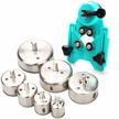 complete 7pcs diamond hole saw set with guide jig and centering locator for glass, ceramics, and tile logo