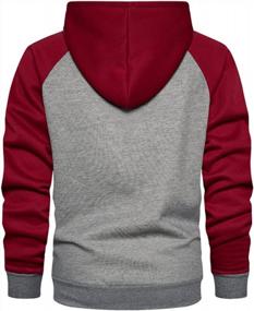 img 3 attached to Men'S Color Block Zip Up Hoodie - AOTORR Long Sleeve Sweatshirt With Pocket