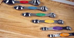 img 8 attached to Efficient And Space-Saving Magnetic Stainless Steel Measuring Spoons Set For Dry And Liquid Ingredients