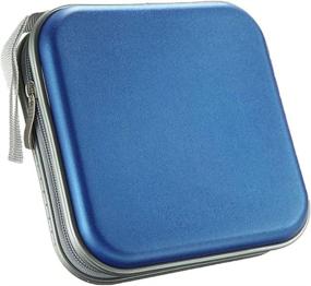 img 4 attached to 🔵 ZYHW Auto Car CD VCD DVD Organizer: Compact Square Case Storage Holder in Blue