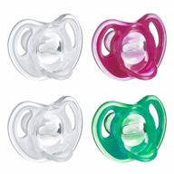 tommee tippee ultra-light silicone pacifier, symmetrical one-piece design, bpa-free silicone binkies, 18-36m, 4-count logo
