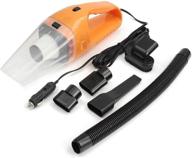 🧹 powerful 4000 pa suction portable car handheld vacuum: wet & dry cleaning, 12v 120w high power auto vac (orange) logo
