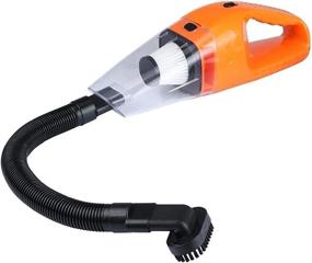 img 2 attached to 🧹 Powerful 4000 PA Suction Portable Car Handheld Vacuum: Wet & Dry Cleaning, 12V 120W High Power Auto Vac (Orange)