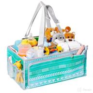 👶 adjustable large baby diaper caddy organizer for changing table - portable nursery storage bin and car organizer for boy girl логотип