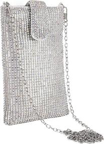 img 4 attached to Evening Handbags Crystal Rhinestone Crossbody Women's Handbags & Wallets ~ Clutches & Evening Bags
