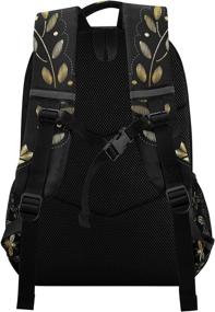 img 3 attached to Glaphy Flower Bee Backpacks Laptop School Book Bag Lightweight Daypack For Men Women Teens Kids