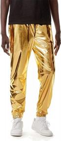 img 3 attached to Shine Bright At The Party With LucMatton Men'S Metallic Jogger Sweatpants