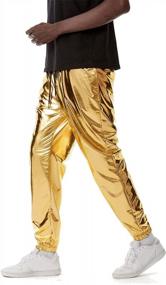 img 2 attached to Shine Bright At The Party With LucMatton Men'S Metallic Jogger Sweatpants