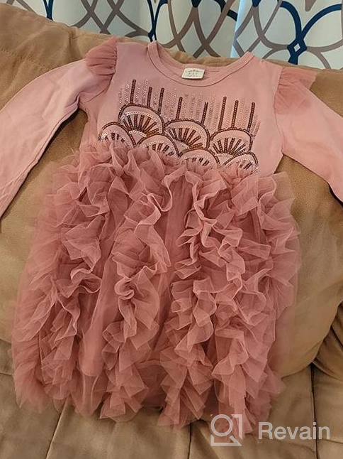 img 1 attached to Trendy VIKITA Girls Casual Dress: Short Sleeve Tutu Dresses for Little Girls 3-8 Years - Perfect for Summer! review by Maurice Cunha