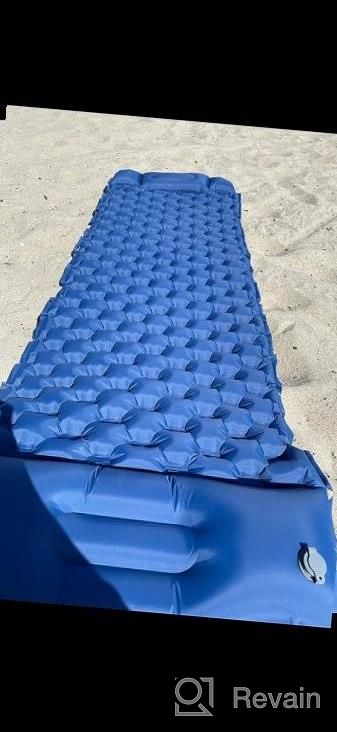 img 1 attached to LUXEAR Sleeping Pad - Inflatable Camping Mat For Backpacking, Hiking & Travel | Durable Waterproof Air Mattress With Foot Press Single To Double Conversion review by Jose Cruz