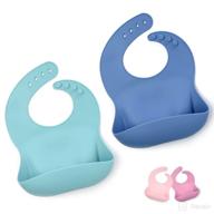 primastella silicone baby bibs – soft waterproof bib 👶 set of 2 for babies & toddlers, adjustable & bpa free logo