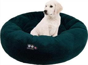 img 4 attached to Bessie And Barnie Snuggle Dog Bed - Extra Plush Fabric Dog Bean Bag Bed - Reversible Circle Dog Bed - Machine Washable Donut Dog Bed - Calming Dog Bed - Multiple Sizes & Colors Available